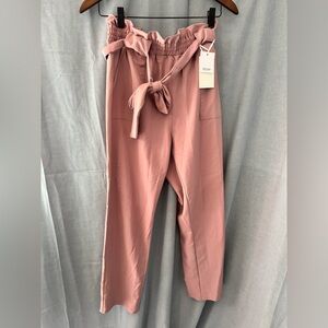 Grace Karin Dusty Pink Tie-Waist Trousers
